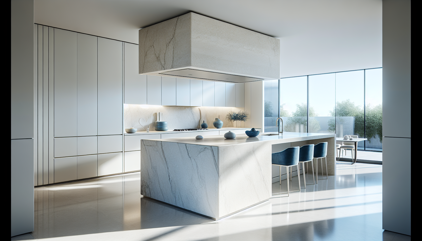 Atlas Plan presenta Travertino Navona White para cocinas luminosas atemporales